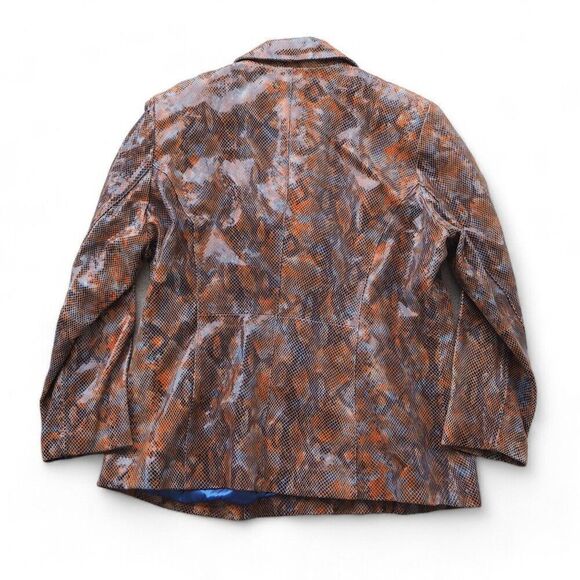 Pelle Studio Vintage Wilsons Leather Multicolor Snake Skin Blazer Women's L - Picture 2 of 7